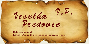 Veselka Predović vizit kartica